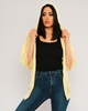 Pitiryko Hooded Open-Ended Casual Cardigans Yellow