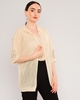 Pitiryko Hooded Open-Ended Casual Cardigans Beige