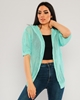 Pitiryko Hooded Open-Ended Casual Cardigans Mint