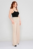 Explosion High Waist Casual Trousers Beige