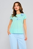 Two'e Short Sleeve Casual Blouses Mint
