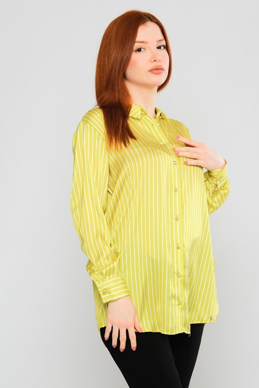 Plisse Casual Blouses Olive