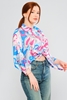 Explosion Long Sleeve Casual Blouses фуксия