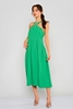 Favori Maxi Short Sleeve Casual Dresses Yeşil