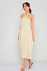 Favori Maxi Short Sleeve Casual Dresses اللون البيج