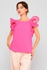 Green Country Sleevless Casual Blouses Pembe
