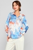 Explosion Long Sleeve Casual Blouses Blue