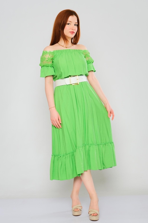 Joymiss До колен повседневная одежда Платья зеленый оранжевый фуксия Бежевый свет