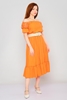 Joymiss Knee Lenght Casual Dresses البرتقالي
