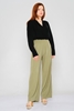 Bubble High Waist Casual Trousers Oil