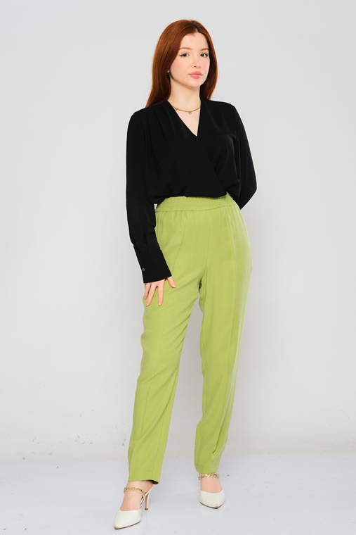 Mees Casual Trousers Green Beige Lilac