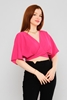 Explosion Three Quarter Sleeve Casual Blouses фуксия