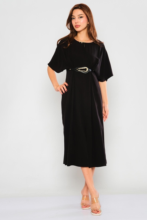 Mac Park Günlük Giyim Elbise Siyah Haki Taş