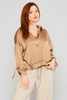 Explosion Long Sleeve Casual Blouses Mink