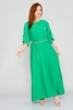 Joymiss Maxi Three Quarter Sleeve Casual Dresses Yeşil