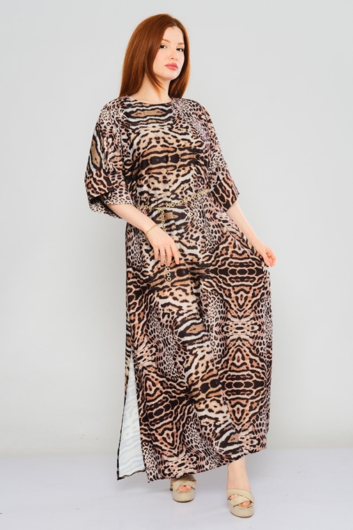 Joymiss Maxi Casual Dresses Leopard