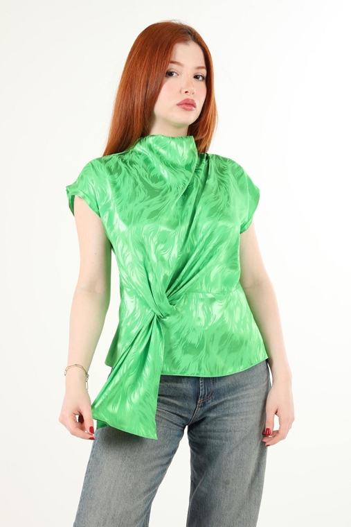 Milestone İş Elbisesi Bluzlar Yeşil Bej Sax