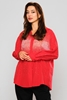 Lila Rose Long Sleeve Normal Neck Casual Shirts أحمر