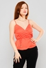 Favori Sleevless Casual Blouses Coral