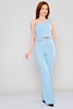 Airport High Waist Casual Trousers Baby Blue