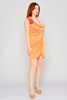 Favori Mini Sleevless Casual Dresses البرتقالي