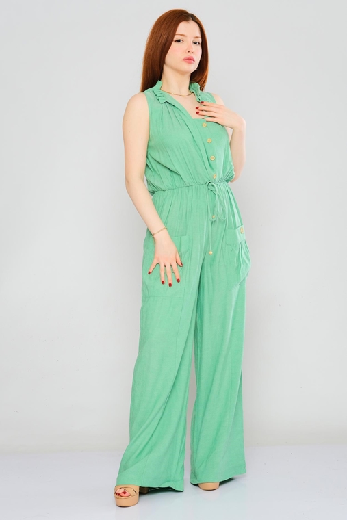 Favori ملابس غير رسمية جمب سوت أخضر اللون البيج