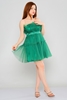 Favori Mini Sleevless Casual Dresses Green