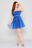 Favori Mini Sleevless Casual Dresses زرقاء داكنة ساطعة