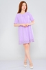 Favori Knee Lenght Short Sleeve Casual Dresses Lilac