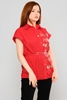 Favori Short Sleeve Casual Blouses Red