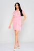 Explosion Mini Short Sleeve Casual Dresses розовый