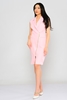 Explosion Knee Lenght Short Sleeve Casual Dresses Pink