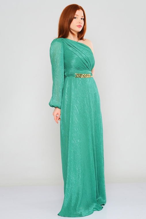 Explosion Макси С длинным рукавом ночная одежда Платья зеленый коричневый фуксия