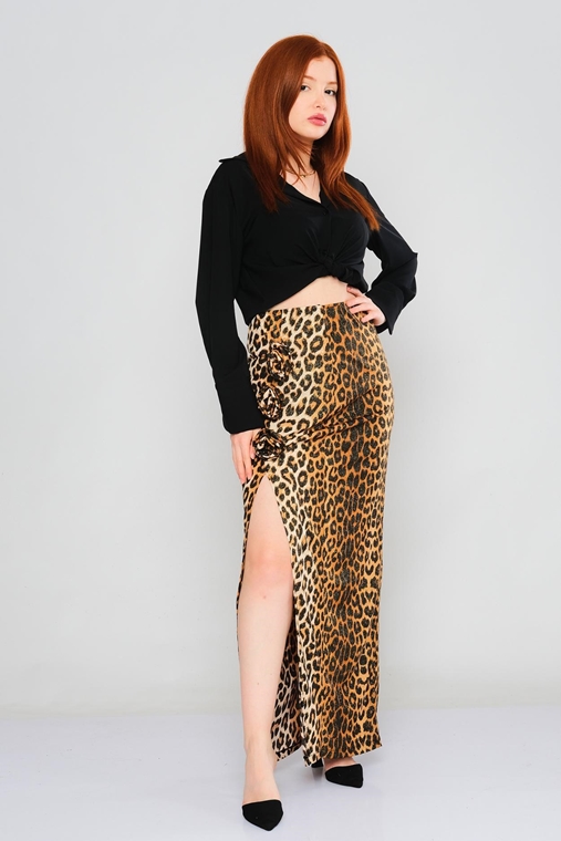 Lila Rose Casual Skirts Leopard Snake