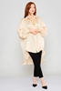 Lila Rose Long Sleeve Normal Neck Casual Shirts Beige
