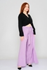 Mees High Waist Casual Trousers أرجواني
