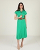 Selen Knee Lenght Short Sleeve Casual Dresses أخضر
