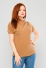 Bubble Casual Blouses Brown
