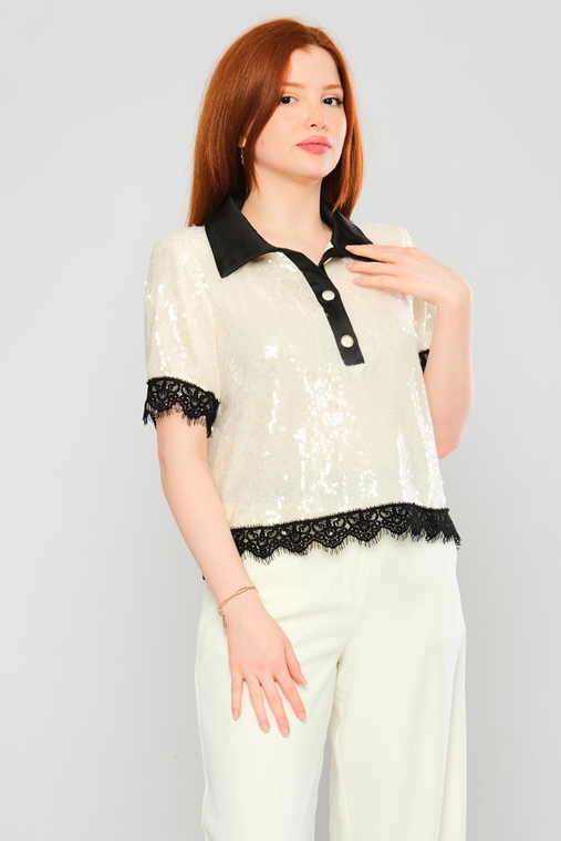 Mianotte Short Sleeve Casual Blouses