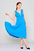 Green Country Knee Lenght Sleevless Casual Dresses Blue