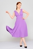 Green Country Knee Lenght Sleevless Casual Dresses Lilac