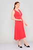 Green Country Knee Lenght Sleevless Casual Dresses Coral