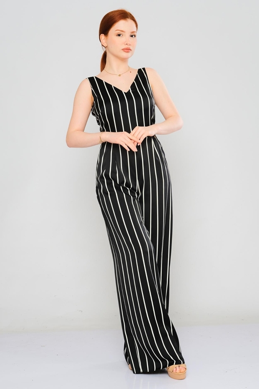 Explosion Casual Jumpsuits Black White