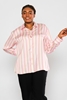 Explosion Long Sleeve Casual Blouse Pembe