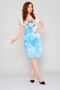 Biscuit Knee Lenght Short Sleeve Casual Dresses أزرق