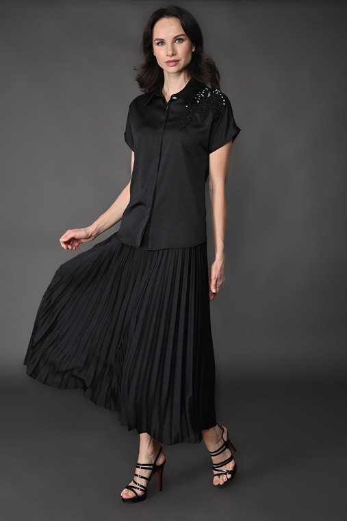 Dark Rose Günlük Giyim Elbise Siyah Beyaz Fuşya Zeytin Zümrüt