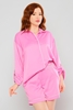 Joymiss Long Sleeve Casual Shirts Pink-Ecru