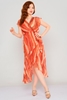 Explosion Asymmetrical Casual Dresses البرتقالي