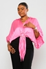 Lila Rose Long Sleeve Normal Neck Casual Blouse Pink