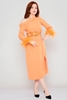 Favori Knee Lenght Casual Dresses Orange